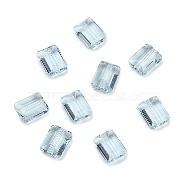 Light Sky Blue Rectangle Glass Beads