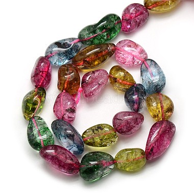 Natural Quartz Crystal Nuggets Beads Strands(G-L154-26)-3