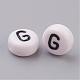 Flat Round with Letter G Acrylic Beads(X-PL37C9070-G)-2