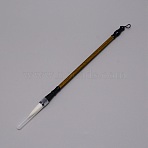 Wooden Chinese Calligraphy Drawing Brush Pen, with Wool Brush Hair, Camel, 31x0.8~1.3cm(TOOL-WH0132-70B)
