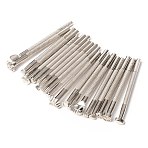 Leather Carving Printing Tool Sets, of DIY Belt, Wooden Handicraft Printing, Platinum, 10.9x0.95x0.65cm, 20pcs/Set(TOOL-H007-01P)
