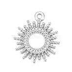 Non-Tarnish 304 Stainless Steel Pendant, Sun Charms, Stainless Steel Color, 17.5x15mm(PW-WG61210-01)