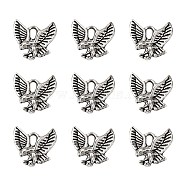 Tibetan Style Alloy Pendants, Cadmium Free & Nickel Free & Lead Free, Eagle/Hawk Charm Antique Silver, 13x13x2mm, Hole: 2mm(X1-TIBEP-20305-AS-NR)