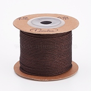 Nylon Cords, String Threads Cords, Round, Coconut Brown, 1.5mm, about 27.34 yards(25m)/roll(OCOR-L035-G36)