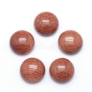 Synthetic Goldstone Cabochons, Half Round, 12x5~6mm(G-P393-R24-12mm)