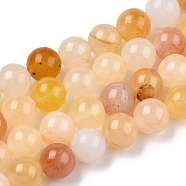 Natural Yellow Aventurine Beads Strands, Round, 6mm, Hole: 1mm, about 66pcs/strand, 15.7 inch(X-G-Q948-80A-6mm)