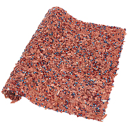 Hotfix Rhinestone Sheet, Resin & Stone Chips & Seed Beads Trim for Garment Bag Shoe, Rectangle, Camel, 210x315x2.4mm(RESI-WH0035-24C)