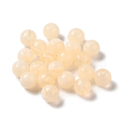 Imitation Gemstone Acrylic Beads, Round, PeachPuff, 8x7mm, Hole: 2mm, 1351pcs/500g(OACR-M006-06C)