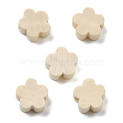 Schima Wood Beads, Flower, PapayaWhip, 11.5x12.5x5.5mm, Hole: 2.5mm(WOOD-G023-10)