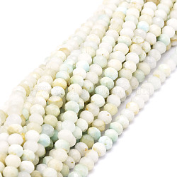 Natural Hemimorphite Beads  Strands, Faceted, Rondelle, 5.5~6x4~4.5mm, Hole: 1mm, about 95pcs/strand, 15.59''(39.6cm)(G-E569-I20)