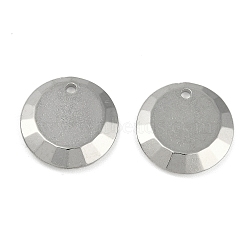 CCB Plastic Pendants, Flat Round, Platinum, 18x3.5mm, Hole: 1.8mm(CCB-G020-40B-P)