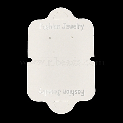 Fold Over Paper Jewelry Display Cards, for Necklace Bracelet Earring Storage, WhiteSmoke, Finished Product: 57x70x4mm, 11.8x7x0.05cm, Hole: 2mm and 16.5x8.5mm.(CDIS-M005-12)