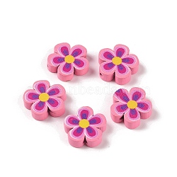 Maple
 Wood Beads, Flower, Plum, 19.5x19x5.5mm, Hole: 1.8mm, 588pcs/500g(WOOD-E017-09B)