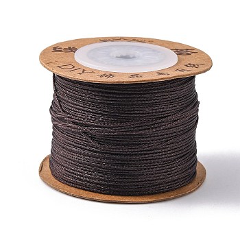 Nylon Threads, Coconut Brown, 0.8mm, about 109.36 yards(100m)/roll