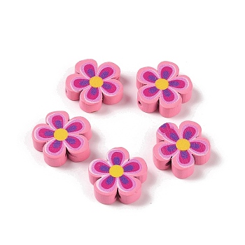 Maple
 Wood Beads, Flower, Plum, 19.5x19x5.5mm, Hole: 1.8mm, 588pcs/500g