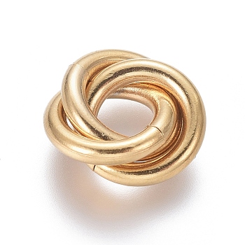 304 Stainless Steel Linking Rings, Interlocking Ring, for Necklace Making, Golden, 14x12.5x4.5mm, Ring: 11x2mm, Inner Diameter: 7mm