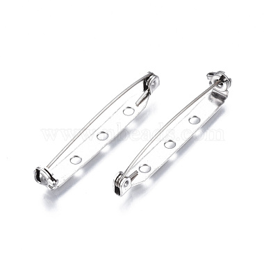 201 Stainless Steel Brooch Pin Back Safety Catch Bar Pins(STAS-S117-022E)-2