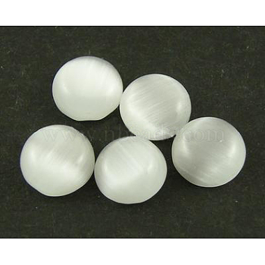 12mm White Half Round Glass Cabochons