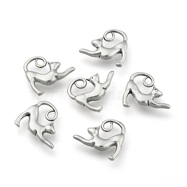 Antique Silver Cat Alloy Charms