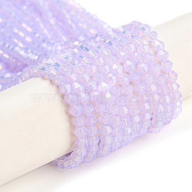 Lilac Bicone Glass Beads