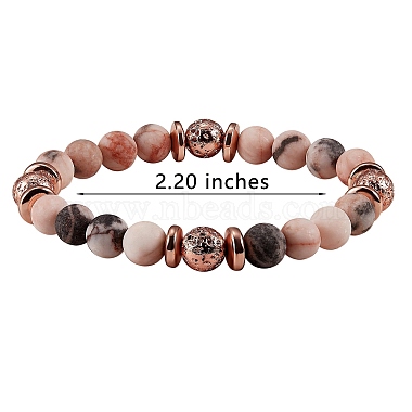 Gemstone Beads Stretch Bracelet(BJEW-SW00021)-7