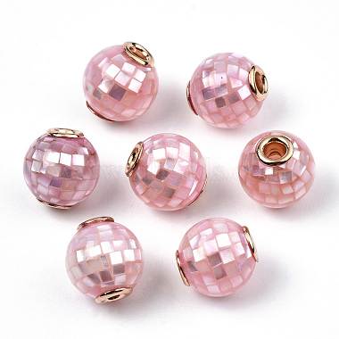 Pink Shell White Shell Beads