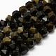 Natural Golden Sheen Obsidian Beads Strands(G-G682-27-6mm)-1