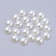 Half Round Domed Imitated Pearl Acrylic Cabochons, Creamy White, 7x3.5mm(OACR-H001-6)