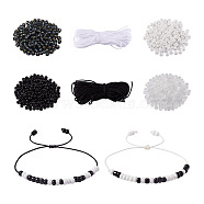 DIY Morse Code Message Bracelet Making Kit, Including Glass Seed Beads, Braided Nylon Threads, Mixed Color, Glass Seed Beads: 1170pcs/box(DIY-CF0001-15)