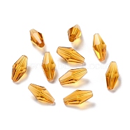 Transparent Glass Beads, Faceted, Bicone, Goldenrod, 12x6mm, Hole: 1mm(GLAA-G078-B-18)