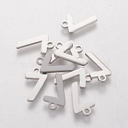 201 Stainless Steel Charms, Num.7, 13x8x1.1mm(STAS-Q201-T408-7)