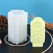 3D Woven Net/Web with Feather Scented Candle Silicone Molds, Candle Making Molds, Aromatherapy Candle Molds, WhiteSmoke, 39x52x89mm(DIY-G099-03)