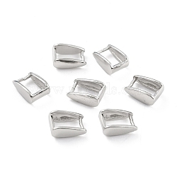 925 Sterling Silver Snap on Bails, Rectangle, Platinum, 10x7x4mm, Inner Diameter: 4x6mm, Pin: 0.8mm(STER-Z001-016C-P)