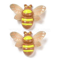 Insect Theme Opaque Resin Decoden Cabochons, Bees, 22.5x29.8x9mm(RESI-M044-02E)