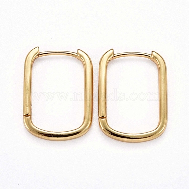 Rectangle Brass Earrings