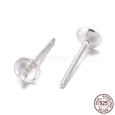 Silver Sterling Silver Ear Stud Components