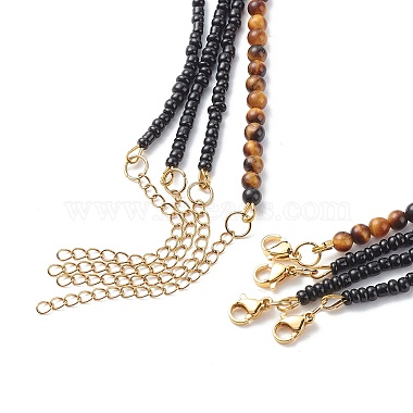 4Pcs 4 Style Brass Moon & Star Pendant Necklaces Set(NJEW-JN04019)-6