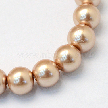 Baking Painted Pearlized Glass Pearl Round Bead Strands(X-HY-Q330-8mm-11)-2