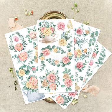 Floral PVC Waterproof Decorative Stickers(DIY-WH0404-012)-2