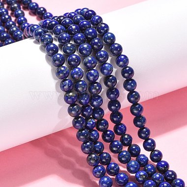 Natural Lapis Lazuli Beads Strands(G-G423-6mm-AB)-6