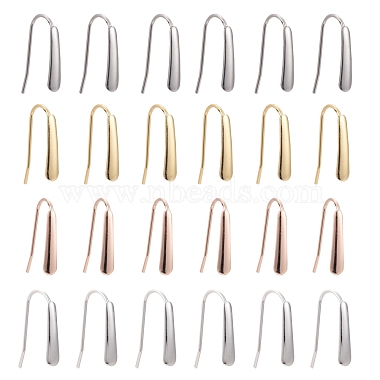 24Pcs 4 Colors 304 Stainless Steel Earring Hooks(STAS-LS0001-05)-3
