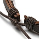 Bracelet à cordon en simili cuir tressé réglable de style 6pcs 6 serti de cordon ciré pour hommes(BJEW-F458-12)-5