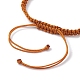 Synthetic Turquoise Sea Turtle Braided Bead Bracelet(BJEW-JB10036-02)-4