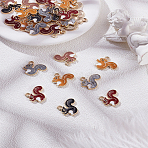 30Pcs 5 Colors Alloy Enamel Pendants, Golden Tone Squirrel Charms, Mixed Color, 16x18x1.5mm, Hole: 1.8mm, 6pcs/color(ENAM-LP0002-49)