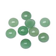 Natural Green Aventurine Cabochons, Half Round, 10x3~4mm(G-G788-C-04)