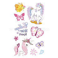 Body Art Tattoos Stickers, Removable Temporary Tattoos Paper Stickers, Butterfly Pattern, 12x7.5cm(BUER-PW0001-079L)
