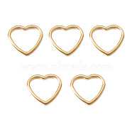 Brass Linking Rings, 1/20 14K Gold Filled, Heart, 10x9.5x0.9mm, Inner Diameter: 7.5x8mm(FIND-TAC0014-48G)