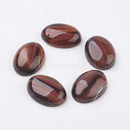 Natural Red Tiger Eye Flat Back Cabochons, Oval, 18x13mm(G-G741-13x18mm-13)