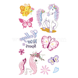 Body Art Tattoos Stickers, Removable Temporary Tattoos Paper Stickers, Butterfly Pattern, 12x7.5cm(BUER-PW0001-079L)