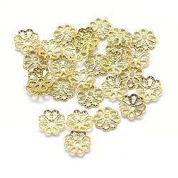 Brass Bead Caps, Lead Free & Cadmium Free & Nickel Free, Multi-Petal, Raw(Unplated), 6x1mm, Hole: 1mm(KK-G319-05C-RS)